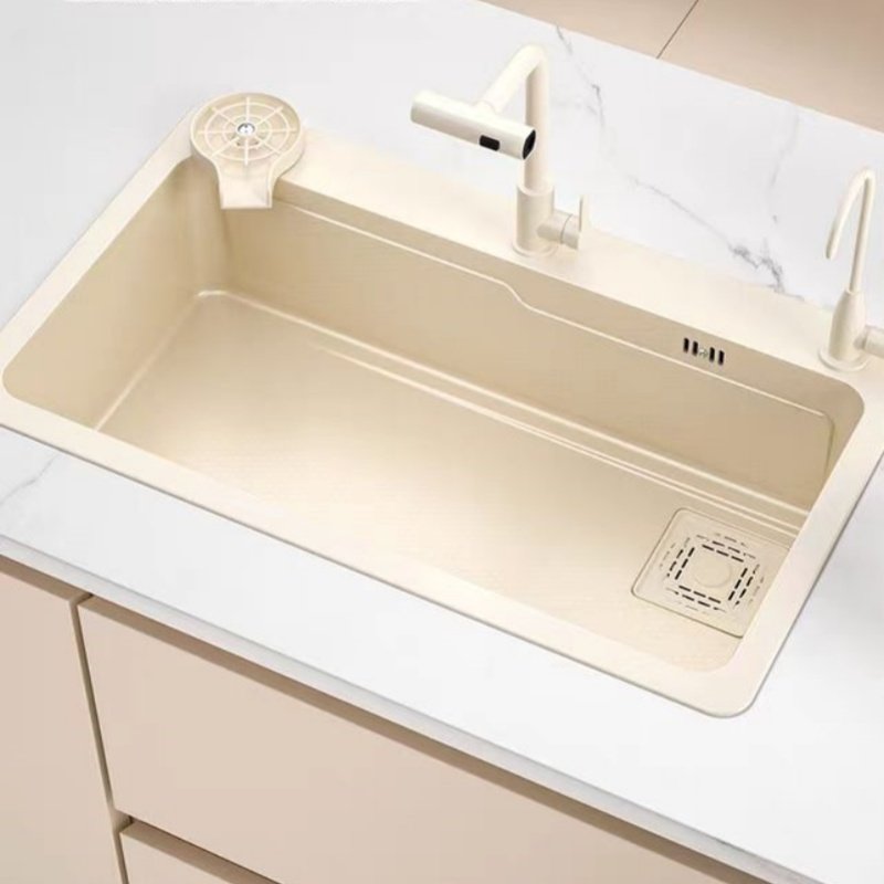 cream color kitchen sink