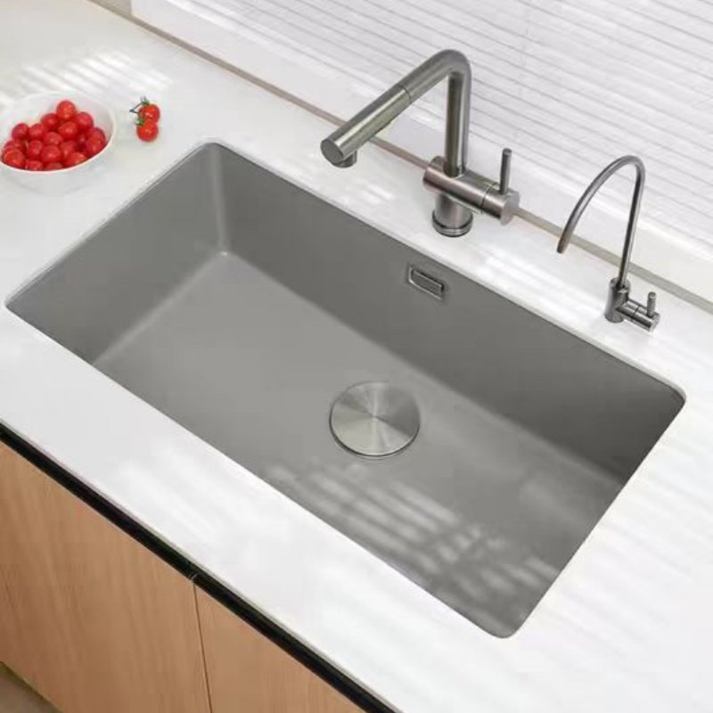 grey granite stone sink