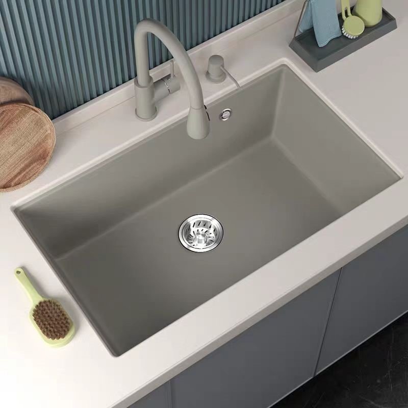 grey quartz stone sink