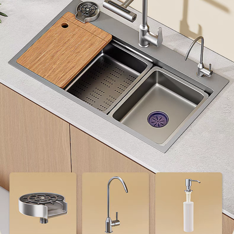 sink kitchen with waterpull faucet