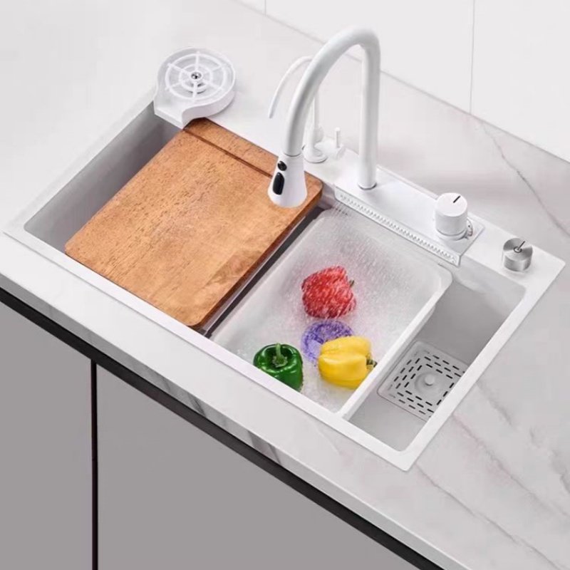 white kitchen sink